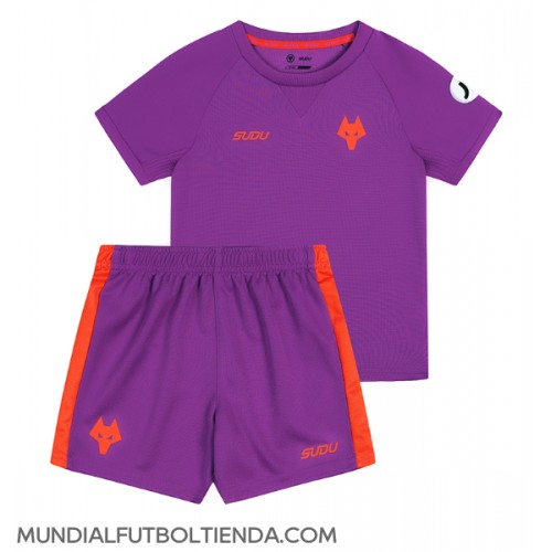 Camiseta Wolves Tercera Equipación Replica 2024-25 para niños mangas cortas (+ Pantalones cortos)